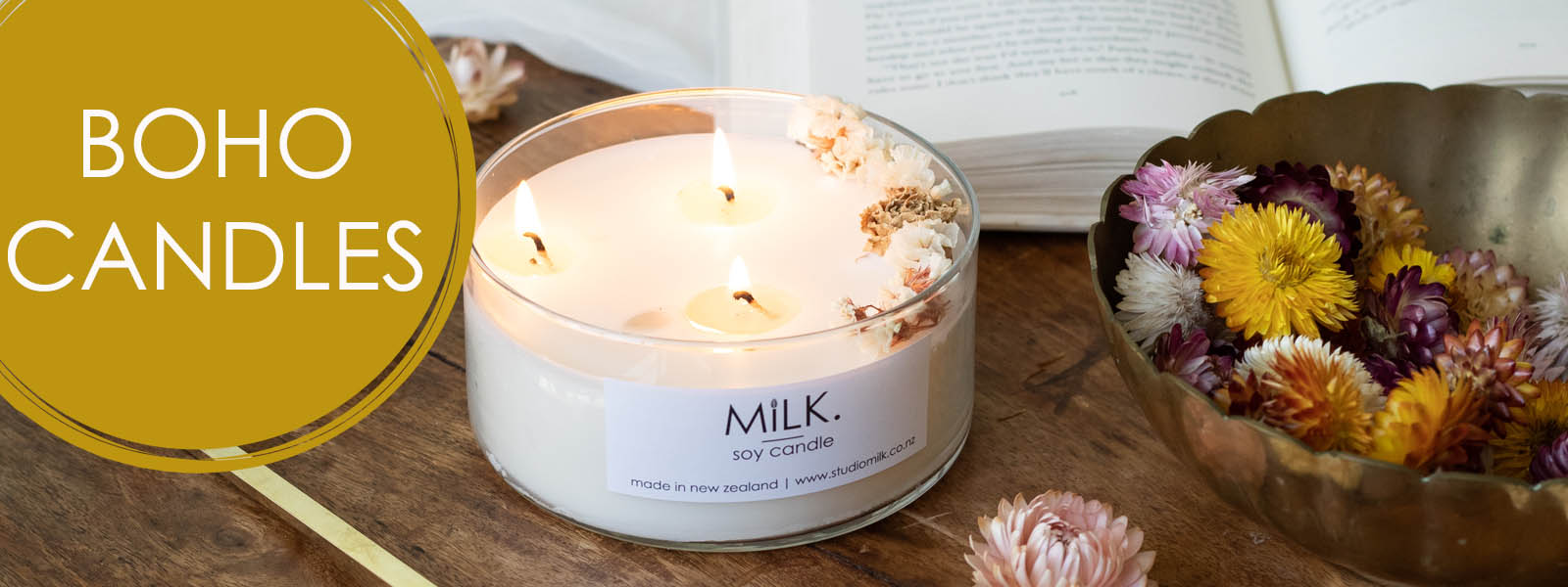 Boho inspired candles 