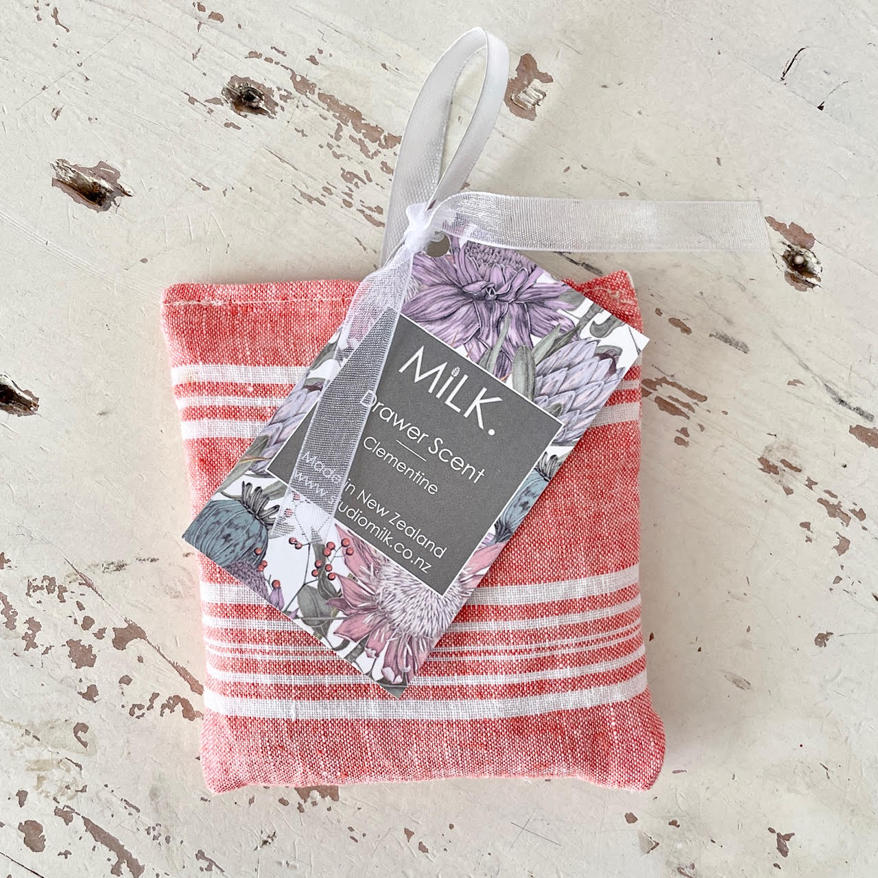 Drawer Scent Sachet Studio Milk Coral Stripe