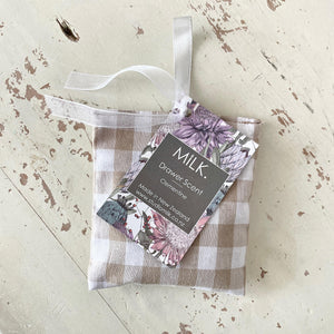 Drawer Scent Sachet Studio Milk Gingham Mocha