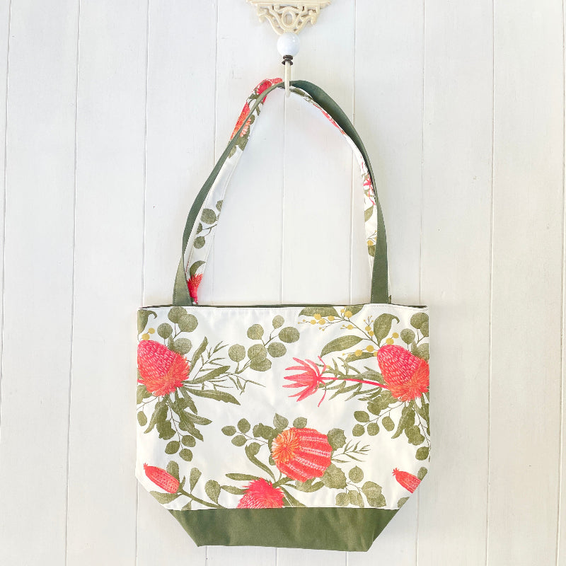 Market bag orange floral 