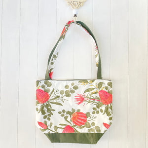 Market bag orange floral 