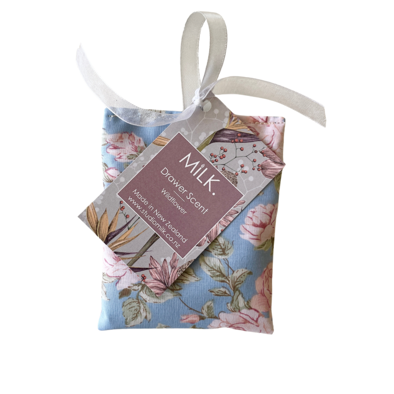 Blue rose fabric drawer sachet 