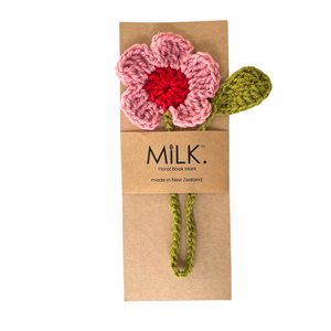 Pink flower bookmark Christmas gifts
