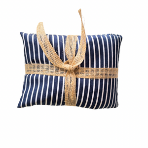 Nay and white stripe fabric wheat bag 