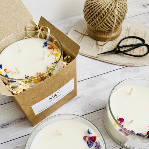 Floral Candles Dried Petals 