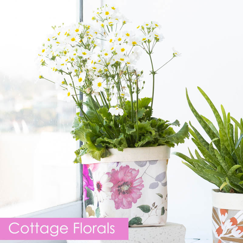 cottage florals fabric plants