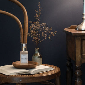 Room fragrance spray on chair 