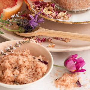 Exfoliating Salt Scrub in a bowl